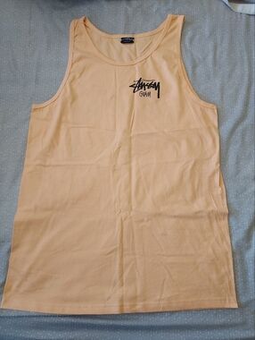 Stüssy Peach Tank Top with Logo